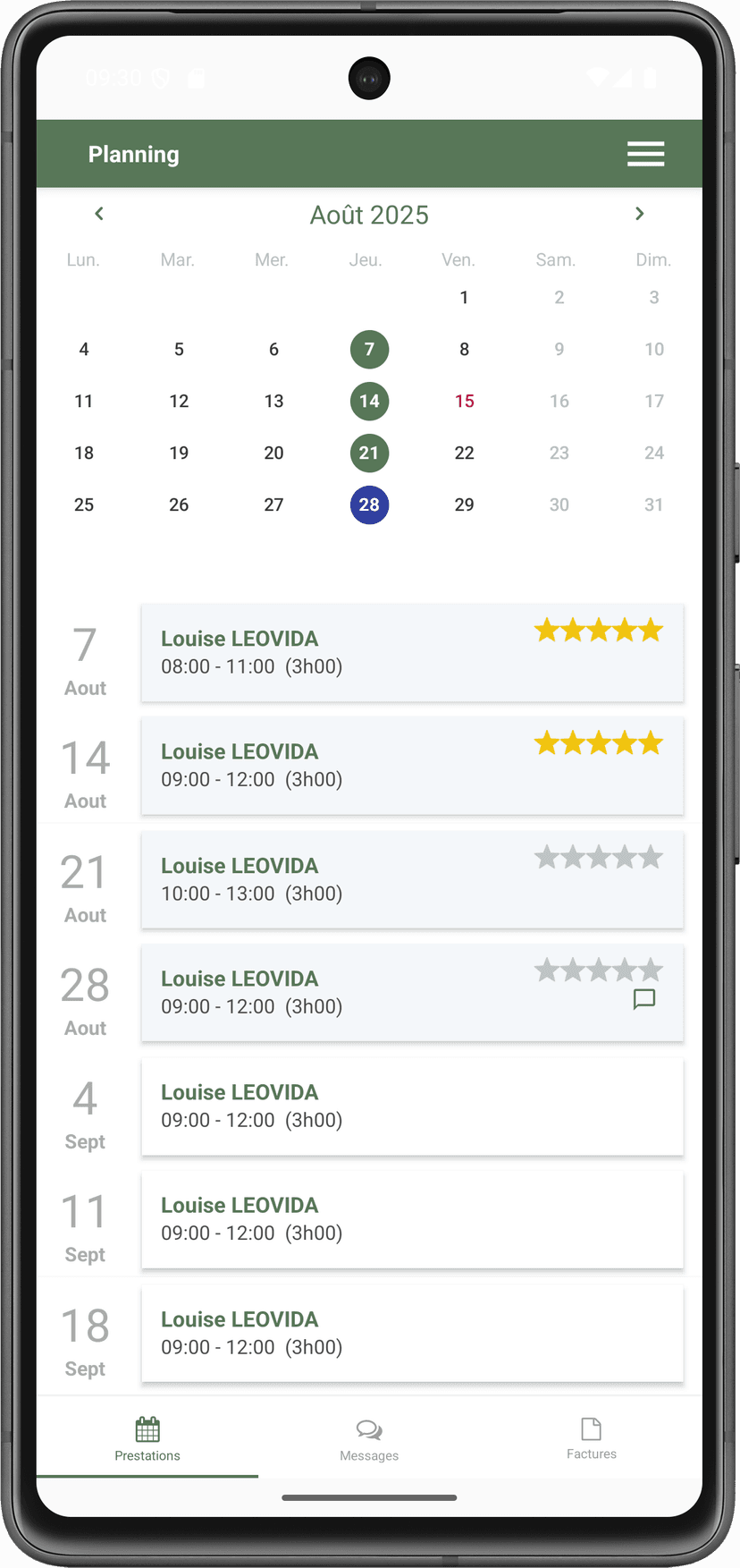 Screenshot Application Leovida